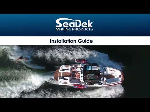 Almohadilla de timón pequeña SeaDek - Blanco/Gris tormenta con logotipo SeaDek