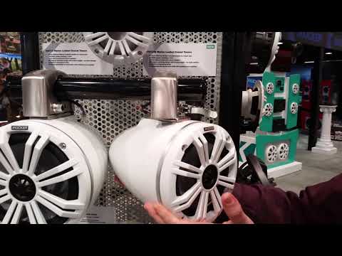 KICKER KMTC9 9" Horn Loaded Tower System - 4-Ohm, Charcoal