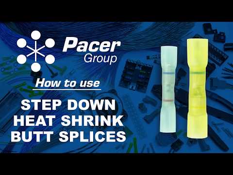 Pacer 12-10 AWG Heat Shrink Butt Connector - 25 Pack