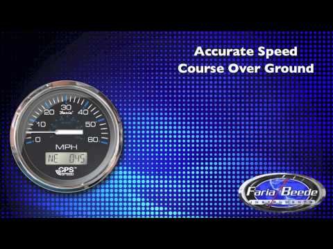 Faria Chesepeake Black 4" Studded Speedometer - 60MPH (GPS)