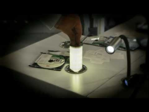 Quick Secret 6W Retractable Lamp w/Automatic Switch IP66 Mirrored Chrome Finish - Warm White LED
