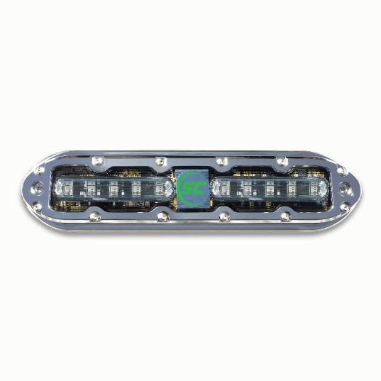Luz LED subacuática Shadow-Caster SCM-10 con cable de 6,1 m - Carcasa de acero inoxidable 316 - Verde aguamarina