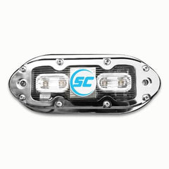 Shadow-Caster SCM-4 LED Underwater Light w/20' Cable - 316 SS Housing - Bimini Blue