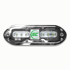 Shadow-Caster SCM-6 LED Underwater Light w/20' Cable - 316 SS Housing - Aqua Green