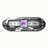 Luz subacuática LED Shadow-Caster SCM-6 con cable de 20', carcasa de acero inoxidable 316, color azul ultra